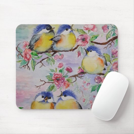 Lente Vogels Muis Pad Muismat (Met muis)