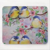 Lente Vogels Muis Pad Muismat (Voorkant)