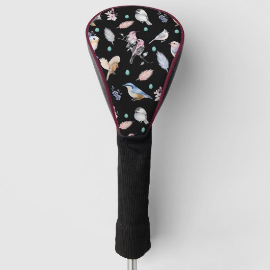 Lente Vogels Patroon Golfheadcover (Voorkant)