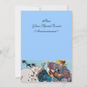 LENTE VOGELS TUINFEEST ,SAPPHIEREN MONOGRAM KAART (Achterkant)