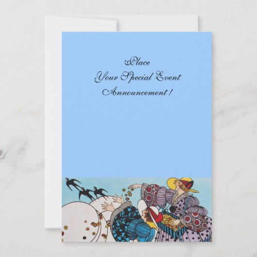 LENTE VOGELS TUINFEEST ,SAPPHIEREN MONOGRAM KAART (Achterkant)