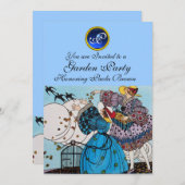 LENTE VOGELS TUINFEEST ,SAPPHIEREN MONOGRAM KAART (Voorkant / Achterkant)