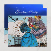 LENTE VOGELS TUINPARTIJ ,Blauwe Safferiet Kaart (Voorkant / Achterkant)