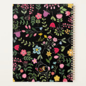 Lente voor Wildbloemen Bloemen Bloempatroon op Zwa Planner (Achterkant)
