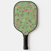 Lente voor Wildbloemen Sage Groen Bloemen Patroon Pickleball Paddle (Voorkant)
