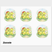 Lente Vrienden Ronde Sticker (Vel)