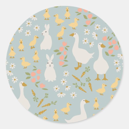 Lente Vrienden Ronde Sticker (Voorkant)