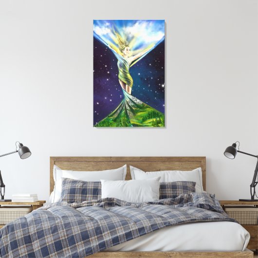 Lente Vrouw Canvas Print (Insitu (Slaapkamer))