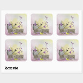 Lente - "Water Can & Signs of Spring" Vierkante Sticker (Vel)