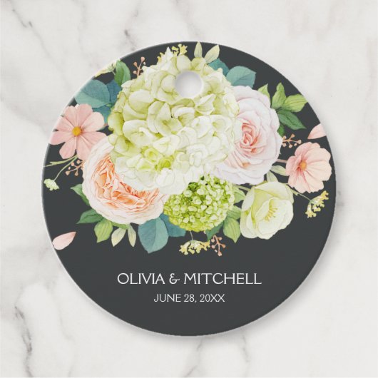 Lente Watercolor Bloemen Bedankjes Labels (Voorkant)