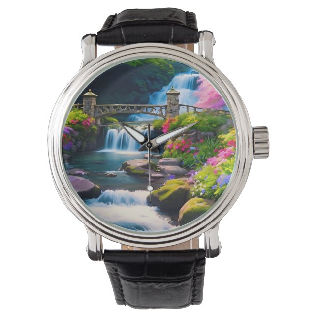 Lente Waterval 1 Horloge (Voorkant)