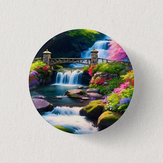 Lente Waterval 1 Ronde Button 3,2 Cm (Voorkant)