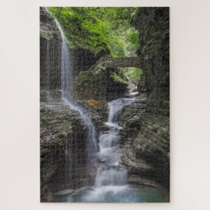 Lente watervallen bij Watkins Glen Legpuzzel