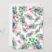  lente Waterverf Bloemen 70e Verjaardag Kaart (Achterkant)