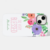 Lente Waterverf Bloemen gezegend Case-Mate iPhone Case (Achterkant (horizontaal))