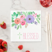 Lente Waterverf Bloemen gezegend Servet (Insitu)