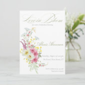 Lente Waterverf Bloemen Kaart (Staand voorkant)