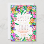 Lente waterverf bloemschildering handgeschilderd S Kaart (Voorkant)