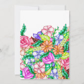 Lente waterverf bloemschildering handgeschilderd S Kaart (Achterkant)