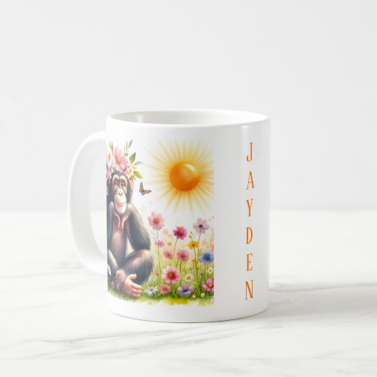 Lente Waterverf Chimpansee - Kind Mok (Voorkant links)