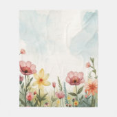 Lente waterverf fleece deken (Voorkant)