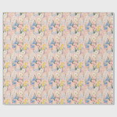 Lente waterverf florals, retro behang. cadeaupapier (Vlak)