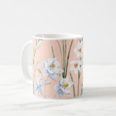 Lente waterverf florals, retro behang. koffiemok (Voorkant links)