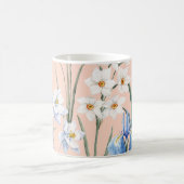 Lente waterverf florals, retro behang. koffiemok (Center)