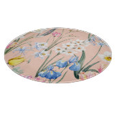 Lente waterverf florals, retro behang. snijplank (Hoek)