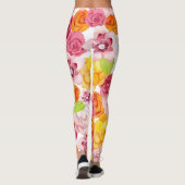Lente Waterverf Flowers Leggings (Achterkant)