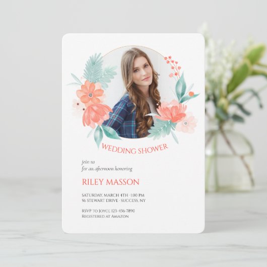 Lente Waterverf Frame Shower Kaart (Staand voorkant)