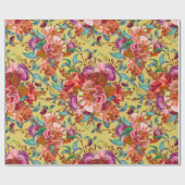  lente Waterverf Fuchsia bloeit Cadeaupapier (Vlak)