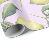 Lente waterverf gele citroentakken cadeaupapier (Rol Hoek)