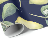 Lente waterverf gele citroentakken cadeaupapier (Rol Hoek)