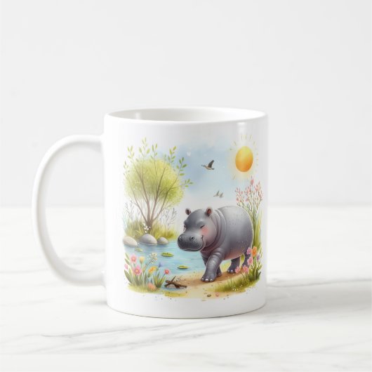 Lente Waterverf Hippopotamus - Kind Mok (Links)