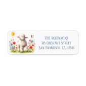 Lente Waterverf Lamb Retouradres Etiket (Voorkant)