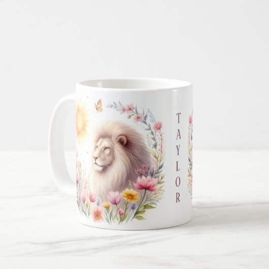 Lente Waterverf Leeuw - Kind Mok (Voorkant links)