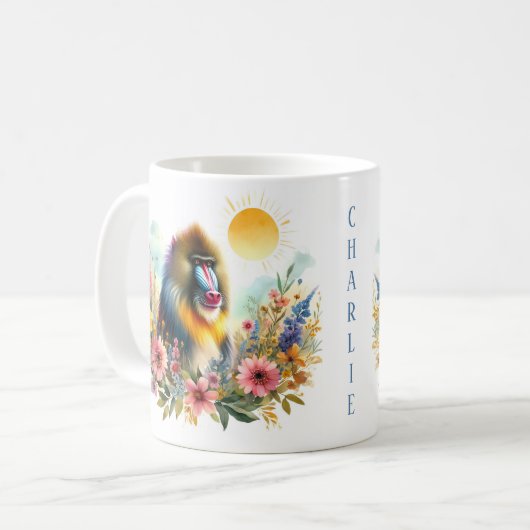 Lente Waterverf Mandrill - Kind Mok (Voorkant links)