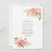 Lente Waterverf Peonies Celebratie van het leven Kaart (Voorkant)