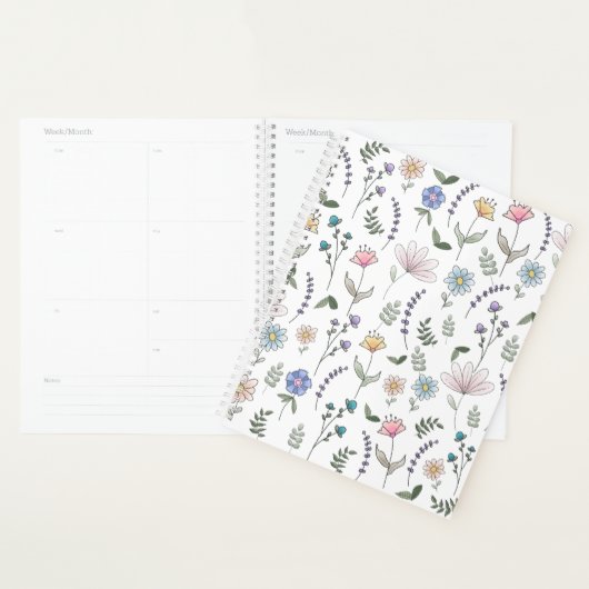 Lente Waterverf Stationaire bloemen Planner (Display)
