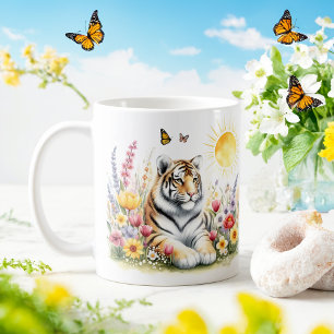Lente Waterverf Tijger - Kind Mok