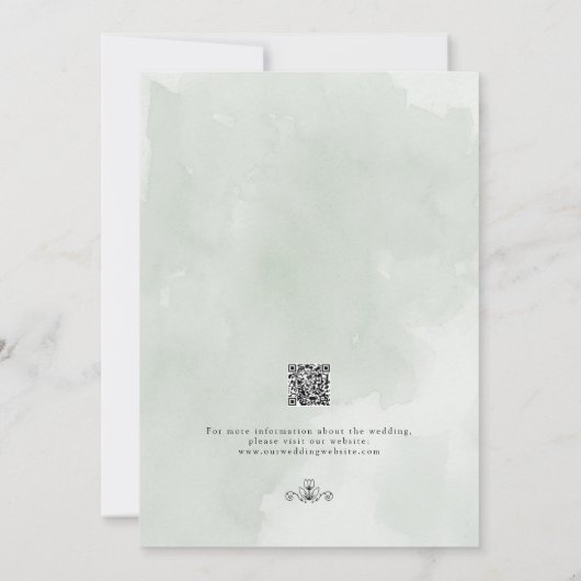 Lente waterverf tulpen bruiloft kaart (Achterkant)