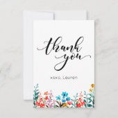 Lente Waterverf ventilator Hartelijk dank Bedankkaart (Voorkant)