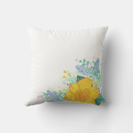 Lente Waterverf ventilator Kussen (Achterkant)