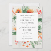 Lente Waterverf Wildflower Bruiloft Save the Date Kaart (Voorkant)