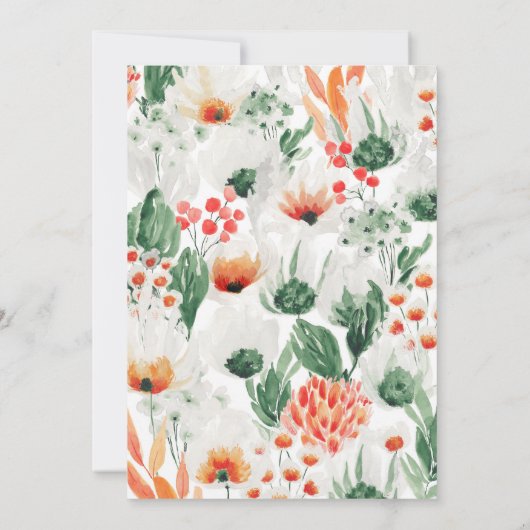 Lente Waterverf Wildflower Bruiloft Save the Date Kaart (Achterkant)