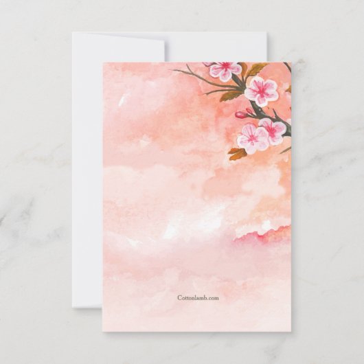 Lente we verhuisde aankondiging (Achterkant)