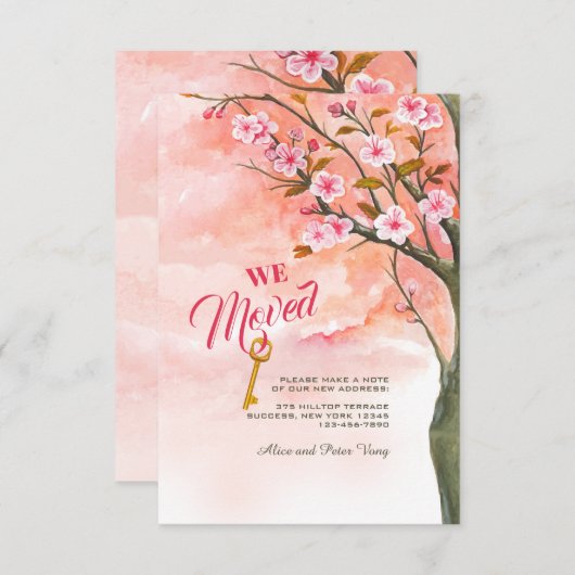 Lente we verhuisde aankondiging (Voorkant / Achterkant)