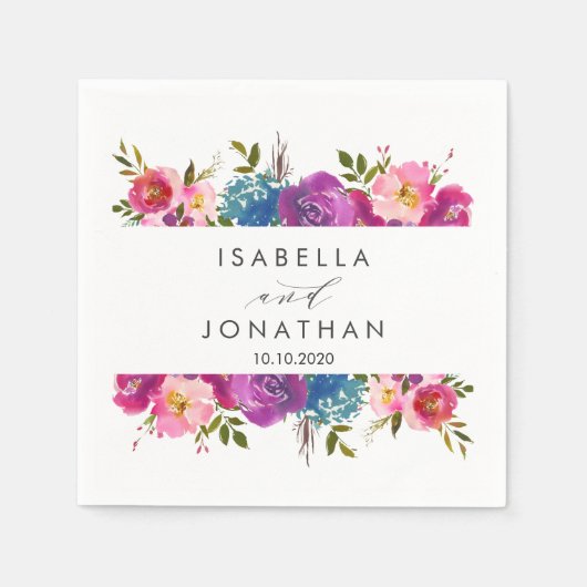 lente weelderig | Bloem Lijst bruiloft Custom Servet (Voorkant)