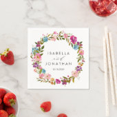 lente weelderig | Roze Bloemen bruiloft Custom Servet (Insitu)